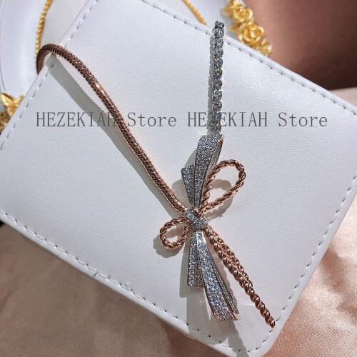 Hezekiah Sweet fashion trend ladies bow necklace Luxury and high quality Prom party ladies necklace Ladies and ladies