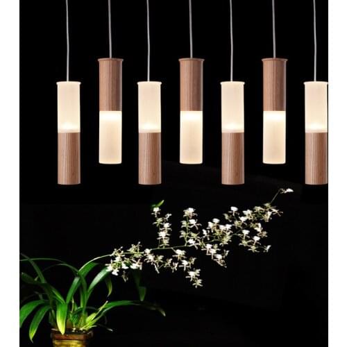 Personality restaurants hanging lamp LED single head 7 in the first nine head torch wood art designer chandeliers