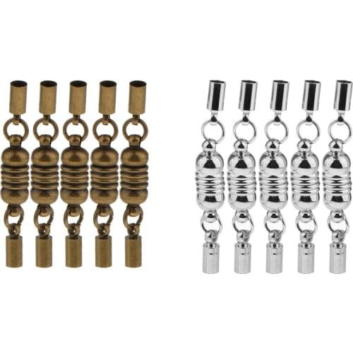 5 Pieces Metal Magnet Clasps Connectors Jewelry Making With Double Lobster Clasp