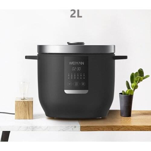 Kbxstart Mini Multi-function Rice Cooker 2L Smart Stainless Steel Portable Rice Cooker 1-2 People 220V