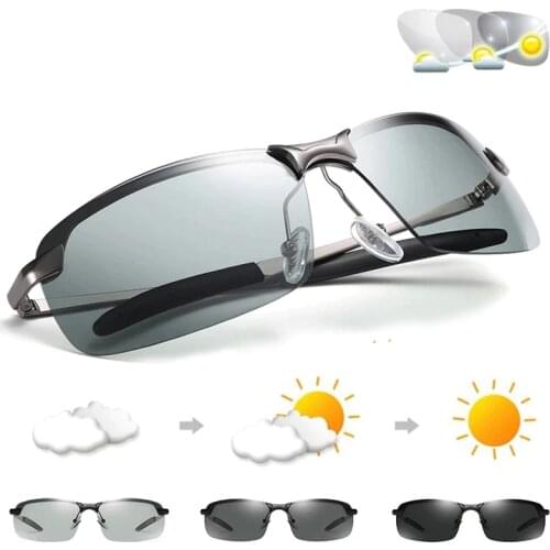 Sighttoo Photochromic Polarized Sunglasses Anti-UV400 Driving Eyewear For Men Drivers Glasses Male Vintage Decorative Eyeglasses