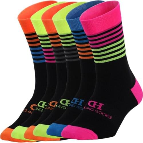 Profession Cycling Socks Sport Men Bike Bicycle DH07 Walking Hiking Wearable Running Racing Compression Long Sockken