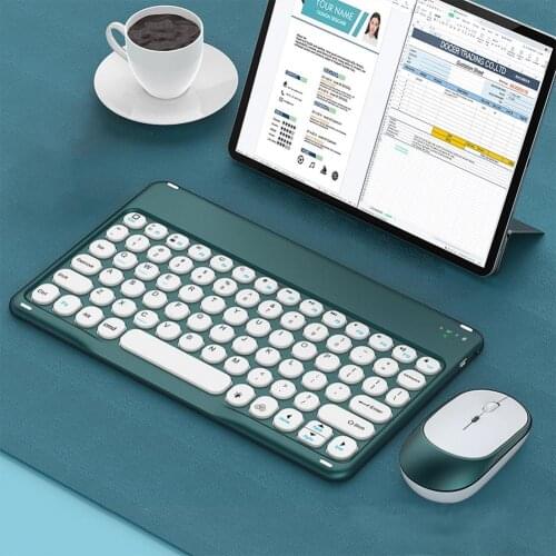2.4G Wireless Keyboard Set Noiseless Mini Portable Keyboard and Mouse Comb for Laptop Notebook PC Girls Gift