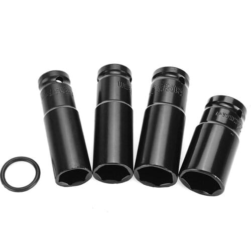 4Pcs Set 17-22mm Electric Impact Wrench Hex Socket Head Kit Metal Material High Hardness and Durability for Makita 18V Wrench