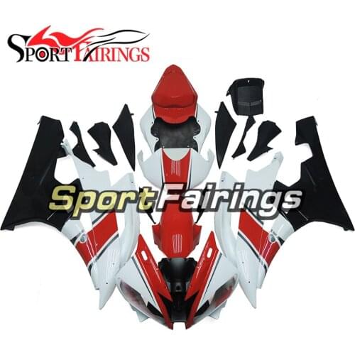 ABS Plastic Injection Motorcycle Fairings for Yamaha YZF600 R6 2006 2007 06 07 Black White Red Complete Sportbike Cowlings Cover