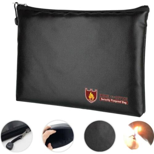Fireproof Waterresistant Money Safe Cash Box Secret Document Bag File Pouch Storage Case /BY