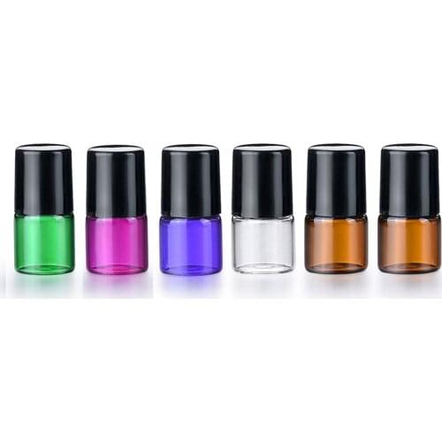 Remark the color 3ML dropper bottle 2ML dropper bottle Colroful Mini Refillable Glass Roller Ball Bottles, Roll-on Vials