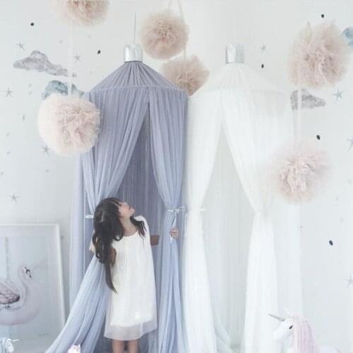 Mountchen Kids Bedroom Thick Canopy Crown Canopy For Kids Room Decor Canopy Netting Thick For Baby Boy Girl Nursery Bedroom Room