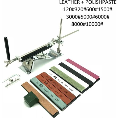 RUIXIN Professional Kitchen Knife Sharpener Whetstone Updated Multifunction Fixed Angle Sharpening System Apex Edge Honing Tools