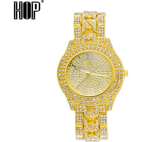 Hip Hop Luxury Mens Iced Out Watches Date Quartz Wrist Watches With Micropave CZ Alloy Watch For Women Men Jewelry