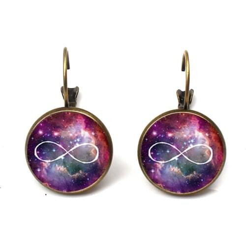 Vintage Mandala Dome Art Earrings Henna Yoga Crystal Earring Om Symbol Buddhism Zen Earrings Womens Jewelry Womens Colorful