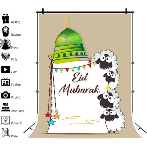 Yeele Photophone For Baby Cartoon Eid Mubarak Crescent Poster Photography Backgrounds Photographic Backdrops for Photo Shoot