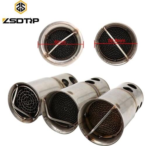 ZSDTRP For 51mm 60mm Inlet Motorcycle Exhaust Muffler Adjustable DB Killer Silencer Noise Sound Eliminator