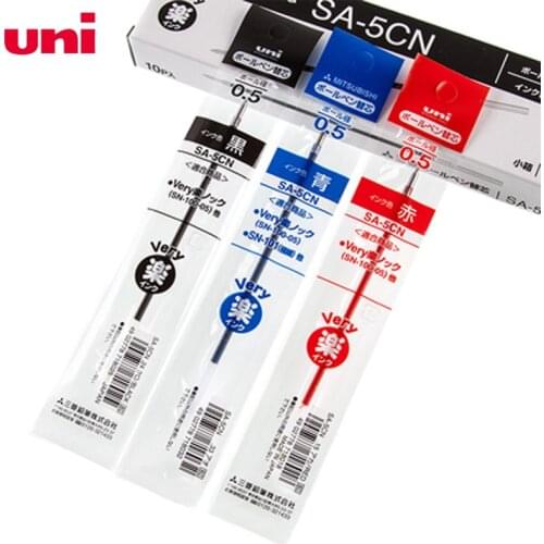 12 Pcs/Lot Mitsubishi Uni SA-5CN/SA-7CN 0.5mm/0.7mm Ballpoint Pen Refill 3 color Writing Supplies Office & School Supplies