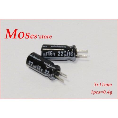 16v 22uf +/- 20% 100% Original New Capacitance Audio Electrolytic Capacitor Radial 5x11mm