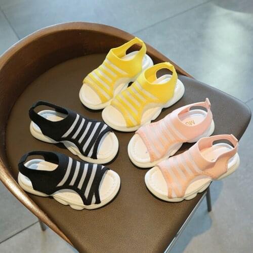 2021 Summer Kids Mesh Sandals Baby Girls Casual Shoes Children Beach Sandals Boys Brand Black Shoes Fashion Sport Sandals