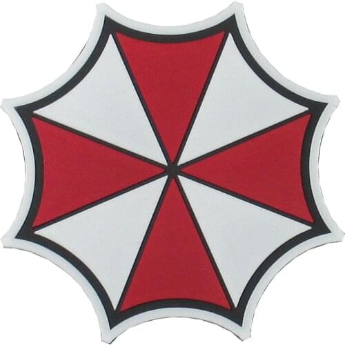 3D PVC Patch Luminous Biohazard Umbrella Corporation Logo Rubber