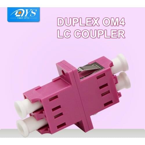 50pcs LC Duplex Multimode OM4 Adapter LC Fiber Optic Flange Special Connectors