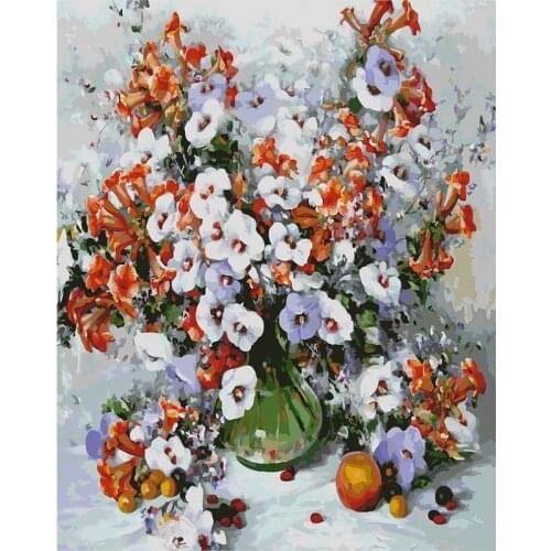 Картины цветов по номерам Белоснежка China At AliExpress