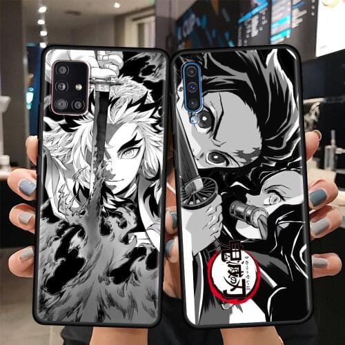 Cute Japan Demon Slayer Cover For Samsung Galaxy A51 A71 A21s A70 A50 A40 A20e A12 A10 Phone Case A72 A52 5G A41 A31 Anime Shell