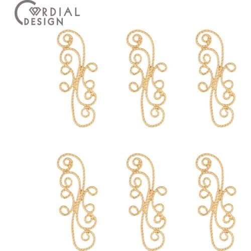 Cordial Design 100Pcs 9*23MM DIY Accessories/Charms/Flower Shape/Genuine Gold Plating/Hand Made/Jewelry Findings & Components