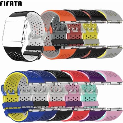 FIFATA Wrist Strap Watchband For Fitbit ionic Silicone Bracelet Smart Watch Replacement Wristband Accessories For Fitbit ionic