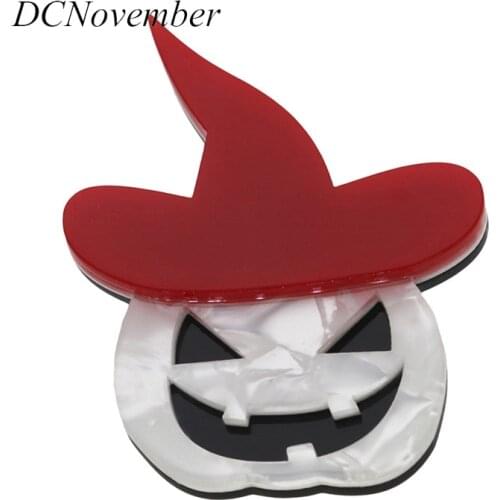 Hallowmas skull Brooch Halloween pumpkin Brooches Pins Acrylic All Saints' Day pumpink Brooches Handmade Brooch Pin