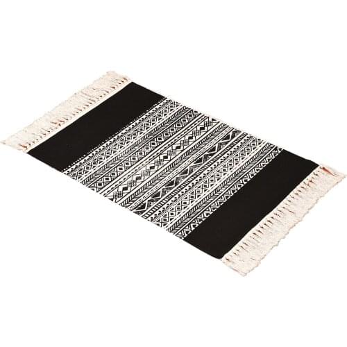 Cotton Tassel Woven Carpet Bedroom Floor Door Mat Area Rug For Living Room Tapete Para Sala Decoration Home Prayer Mattress