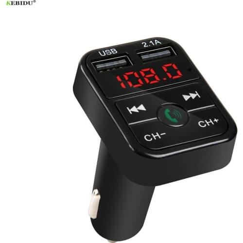 Kebidu Wireless Bluetooth5.0 FM Transmitter LED MP3 Player Handsfree 2.1A Car Radio Kit Charger USB2.0 for Car Accessories