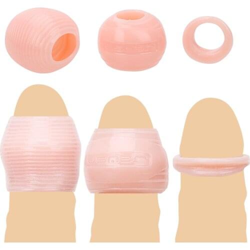 IKOKY Penis Rings Delay Ejaculation Foreskin Correction Sex Toys For Men Male Chastity Device 3Pcs/set Cock Rings Erotic