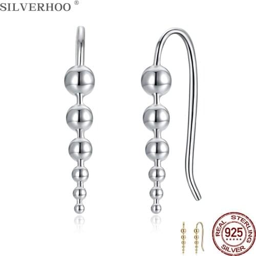 LEKANI Authentic Sterling 925 Stud Earrings Round Bead Earrings For Women Men Birthday Gift Minimalist Earrings Brand Famous