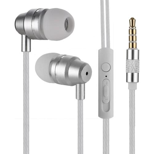 Metal in-ear earphones stereo earphones heavy bass earphones noise canceling earphones high sound quality