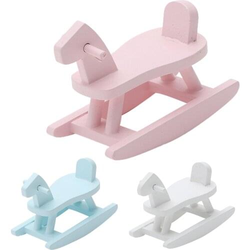 Mini Baby Trojan Horse Toy Cute Scene Simulation Model Props for Dollhouse Decor Simulation Horse Riding Toy Kid Educational Toy