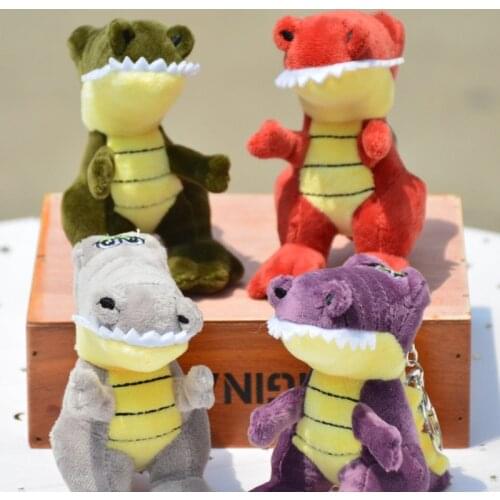 Fashion new cute 15cm plush crocodile soft Pendant bag decoration Keychain good quality christmas festival gift for friend