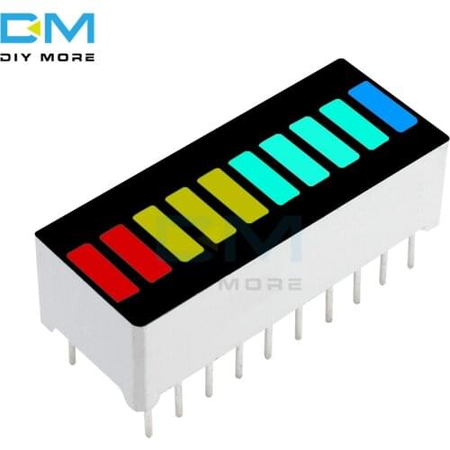 10PCS LED Display Module 10 Segment Bargraph Light Display Bar Graph Ultra Bright Red Yellow Green Blue Color Multi-color