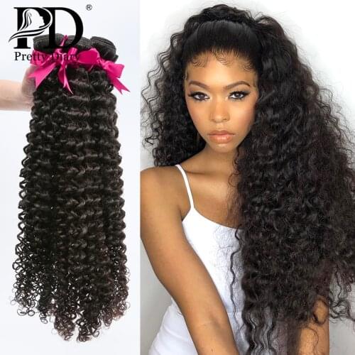 Mongolian Kinky Curly Hair Bundles Virgin Human Hair Extensions Nature Color 1/3/4 Bundles Thick Kinky Curly Hair Weave Bundles
