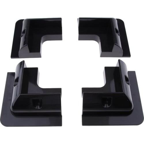 Set of 4 Units Solar Panel Roof Drill-Free Corner Bracket Mount for RV, Boats,Trailer, Motorhome, Wall - Black