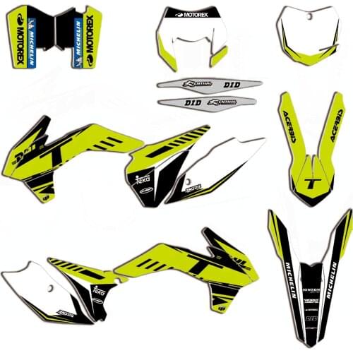 For EXC 125 150 200 250 300 350 400 450 525 Decal full Motorcycle Graphics Stickers Kit for KTM XCW XCFW XCF-W 2014 2015 2016