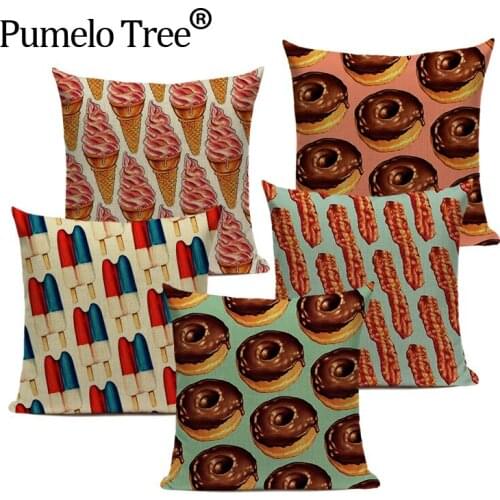 Food print cushion cover decorative cushion 45Cmx45Cm Square Sofa Bed Printed Pillow Case Dropshipping throw pillows