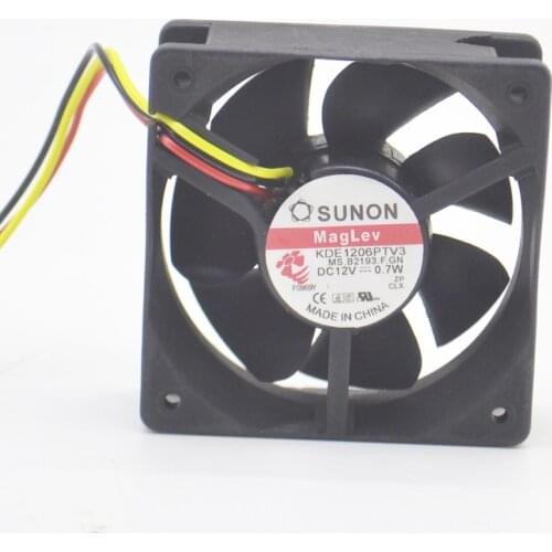 Original KDE1206PTV3 12V 0.7W 60mm 3 line SUNON radiator cooling fan
