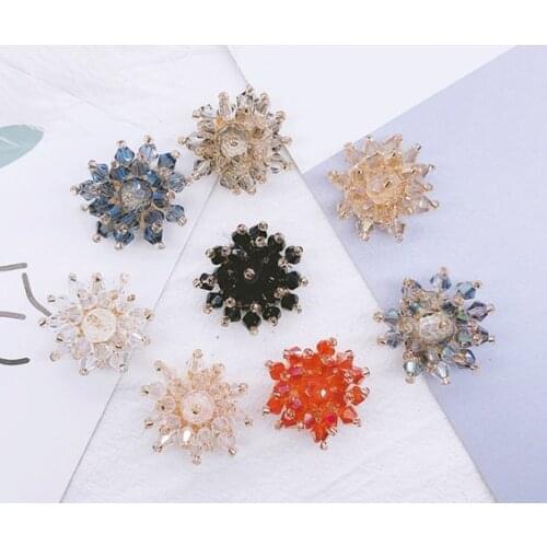 5pcs/PK 1" Crystal Applique Beading Applique Hair Accessory Applique Jewelry Beading Applique #APP2020015