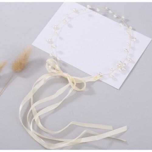 Simple Hair Jewelry Wedding Tiara For Woman Bridal Crowns Hair Accessories Pearl Headband Girls Rim for Hair Prom Party
