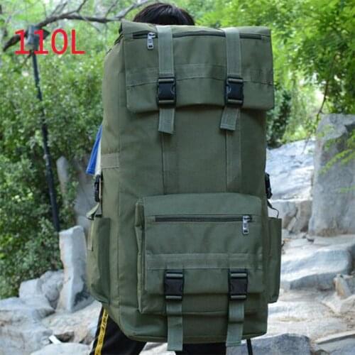110L Mens Military Tactical Backpack Large Capacity Army Bag Outdoor Trekking Hiking Camping Travel Bag Rucksack XA127Y