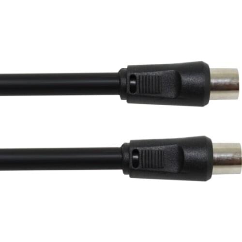 Silver HT-coaxial Cable for digital TV antenna with CCS driver 2,5 meters. Black