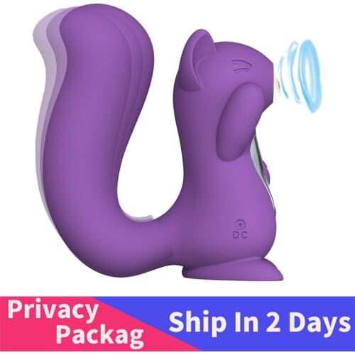Cute Squirrel-Shaped Vibrator Sex Toys for Women Clitoris Stimulator Nipple Sucking Vibration Vagina Massage Dildo Erotic Toys