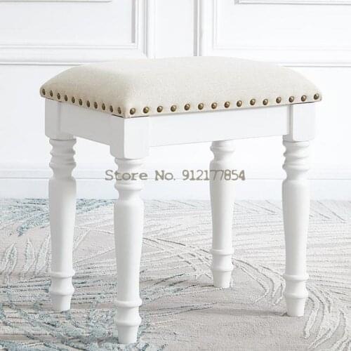 Yajuge dressing stool household light luxury solid wood small makeup stool Nordic modern minimalist dressing table stool M0709