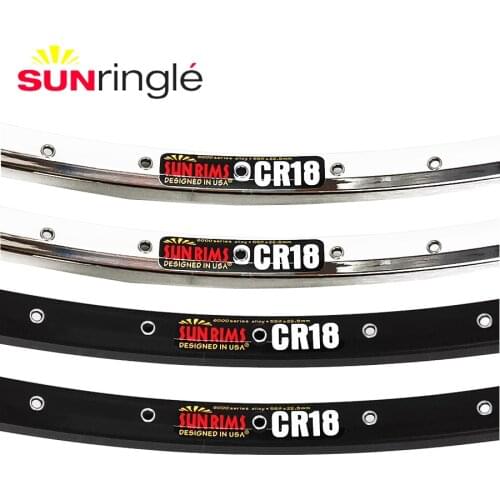 SUN CR18 26 inch bicycle wheelset.so 32 h/V brake laps 36 h double high strength silver black American mouth hole