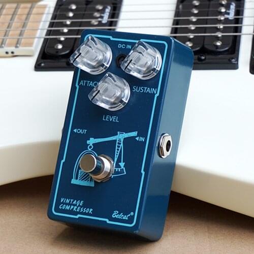 Belcat VINTAGE COMPRESSOR Guitar Effect Pedal with Attack Sustain Level Control Effects Stompbox for Electric Guitar