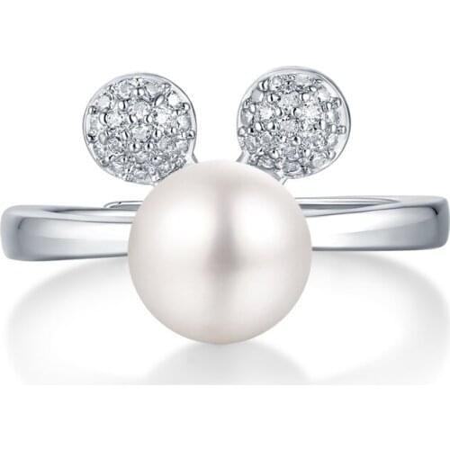 Yulaili Fashion 2020 Mouse White Color Ring Fresh Water Pearl Rings for Women Anniversary Jewelry Free Shipping
