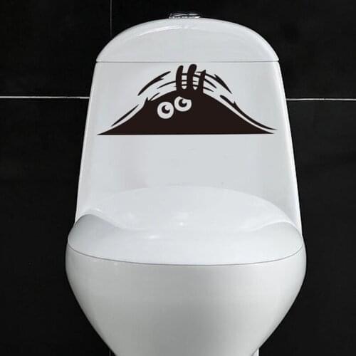 Funny Peeping monsters Wall Sticker for Bathroom cupboard for car decorations Wall edge Decal Background Vinyl Toilet Stickers